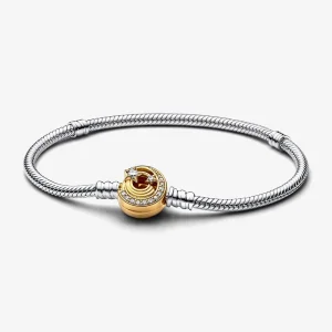 (immagine per) Bracciale Pandora Moments con catena a forma di serpente e chiusura con stella cadente - 562205C01