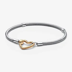 (immagine per) Bracciale Pandora Moments con catena a serpente e chiusura a cuore - 569539C00