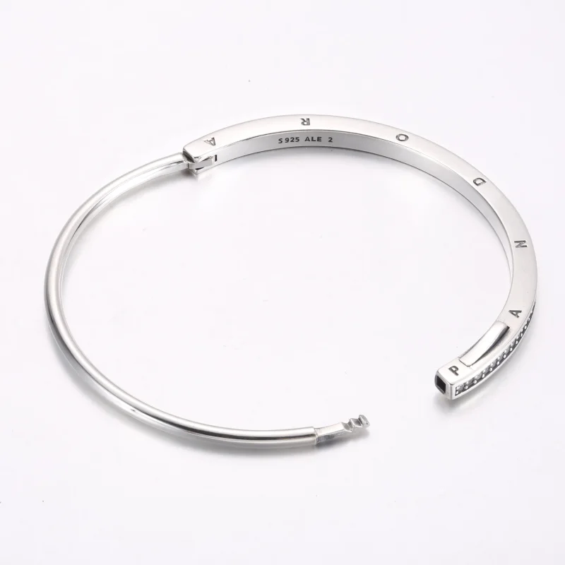 (immagine per) Bracciale rigido Pandora Signature ID con pavé - 592313C01 - Visualizza 3