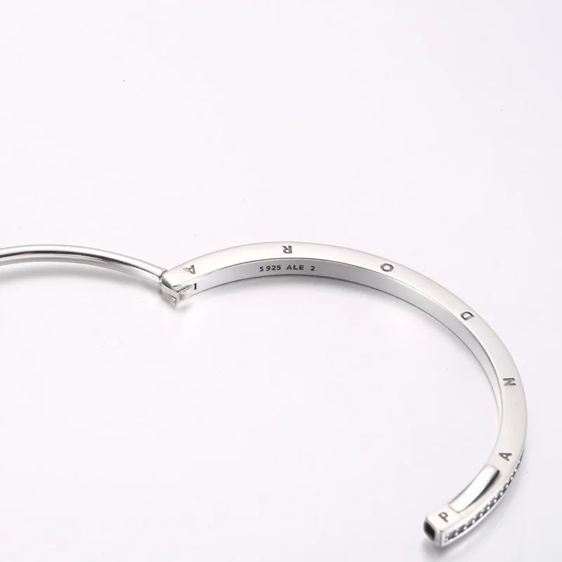 (immagine per) Bracciale rigido Pandora Signature ID con pavé - 592313C01 - Visualizza 4