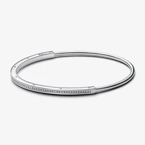 (immagine per) Bracciale rigido Pandora Signature ID con pavé - 592313C01