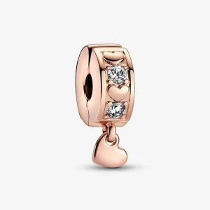 (immagine per) Charm a clip pendente scintillante con cuori infiniti - 782253C01