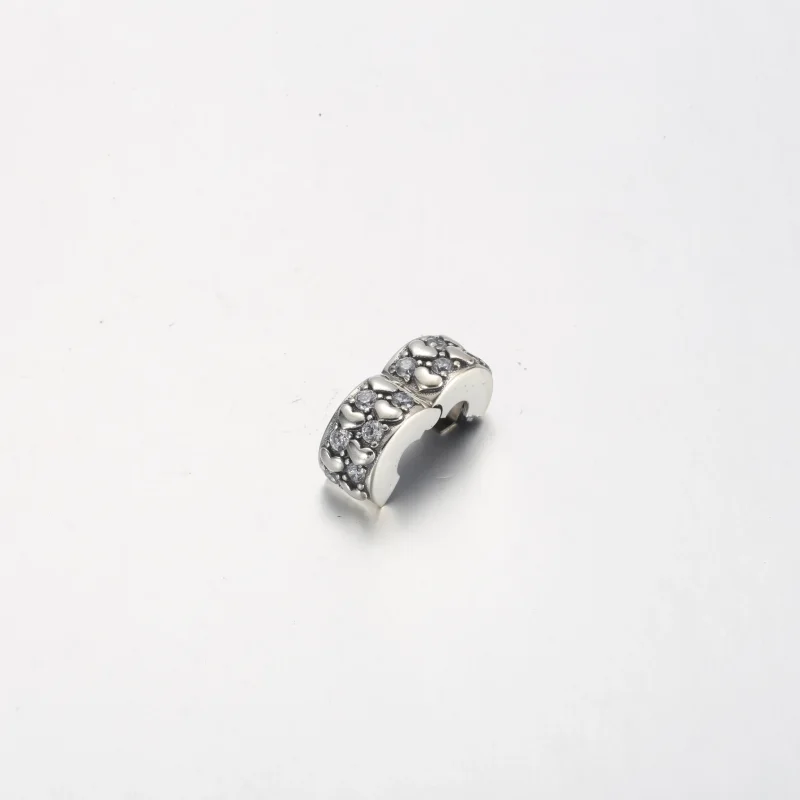 (immagine per) Charm a clip scintillante con cuori infiniti - 792235C01 - Visualizza 3
