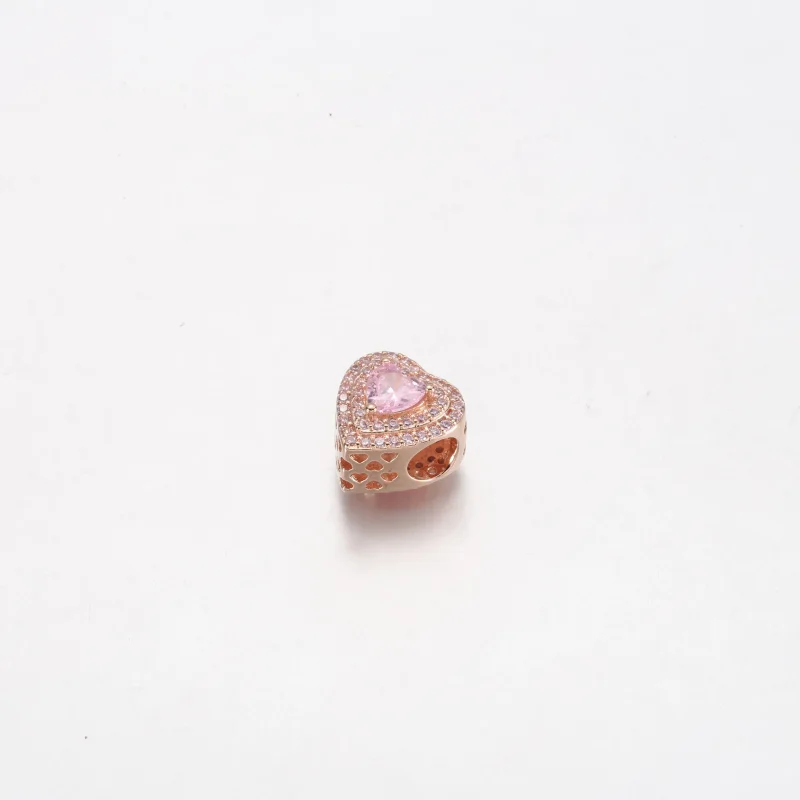(immagine per) Charm PANDORA a forma di cuore livellato scintillante - 789218C01 - Visualizza 2