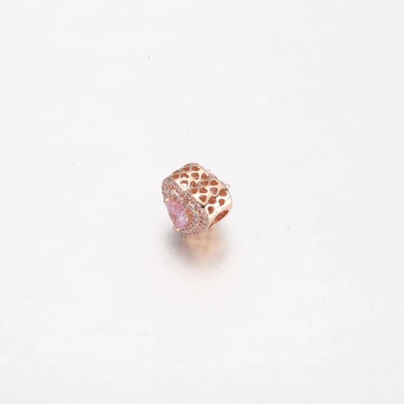 (immagine per) Charm PANDORA a forma di cuore livellato scintillante - 789218C01 - Visualizza 3