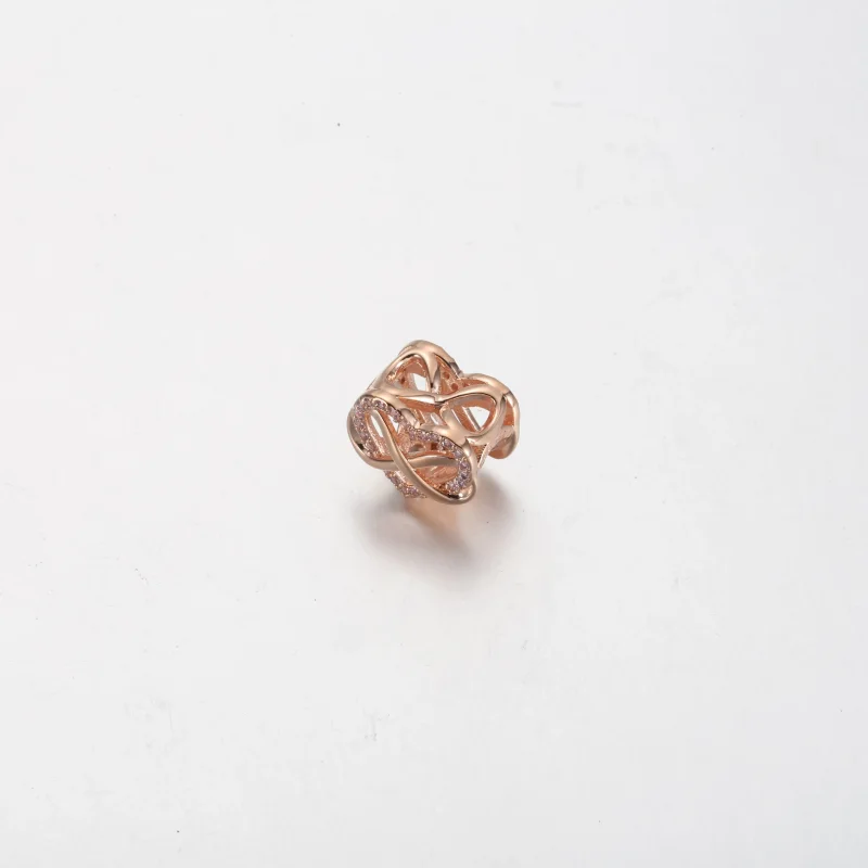 (immagine per) Charm PANDORA a forma di cuore rosa infinito della famiglia - 782246C01 - Visualizza 2