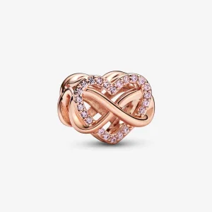 Charm PANDORA a forma di cuore rosa infinito della famiglia - 782246C01 (immagine per) Charm PANDORA a forma di cuore rosa infinito della famiglia - 782246C01