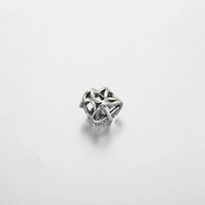 (immagine per) Charm PANDORA a forma di cuore rosso infinito della famiglia - 792246C01 - Visualizza 3