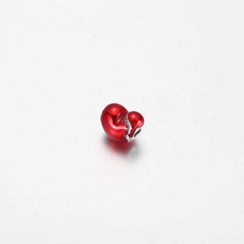 (immagine per) Charm PANDORA a forma di cuore rosso natalizio metallizzato - 792336C01 - Visualizza 3