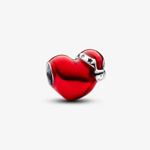 Charm PANDORA a forma di cuore rosso natalizio metallizzato - 792336C01 (immagine per) Charm PANDORA a forma di cuore rosso natalizio metallizzato - 792336C01