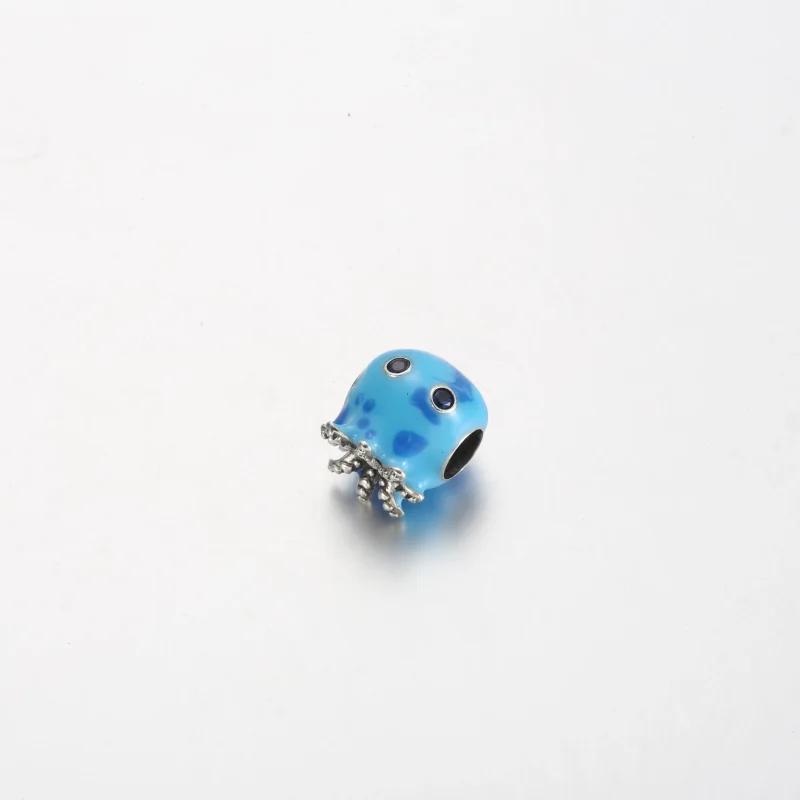(immagine per) Charm PANDORA a forma di polpo con bolle e onde dell'oceano - 791698C01 - Visualizza 2