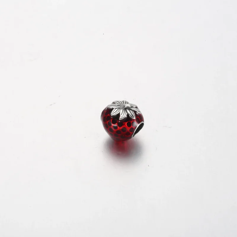 (immagine per) Charm PANDORA di frutta fragola con semi - 791681C01 - Visualizza 3