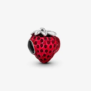 Charm PANDORA di frutta fragola con semi - 791681C01 (immagine per) Charm PANDORA di frutta fragola con semi - 791681C01