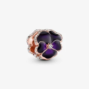 (immagine per) Charm PANDORA fiore viola del pensiero viola intenso - 780777C01