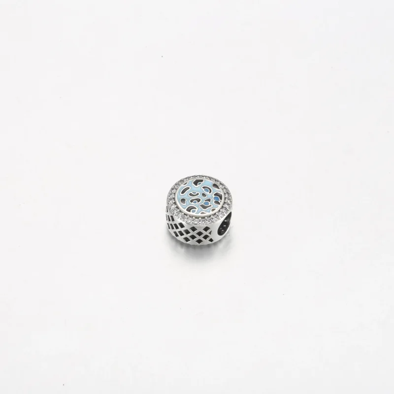 (immagine per) Charm PANDORA in argento sterling con stampa leopardo blu - 792016CZ_E024 - Visualizza 2