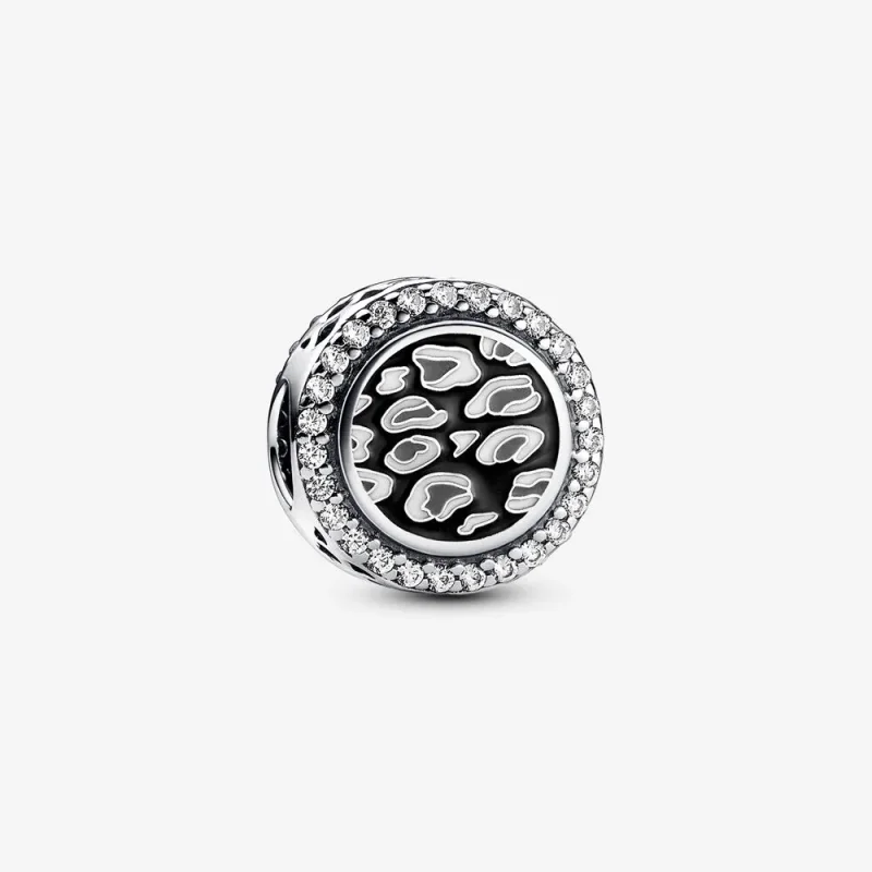 (immagine per) Charm PANDORA in argento sterling con stampa leopardo nero - 792016CZ_E023