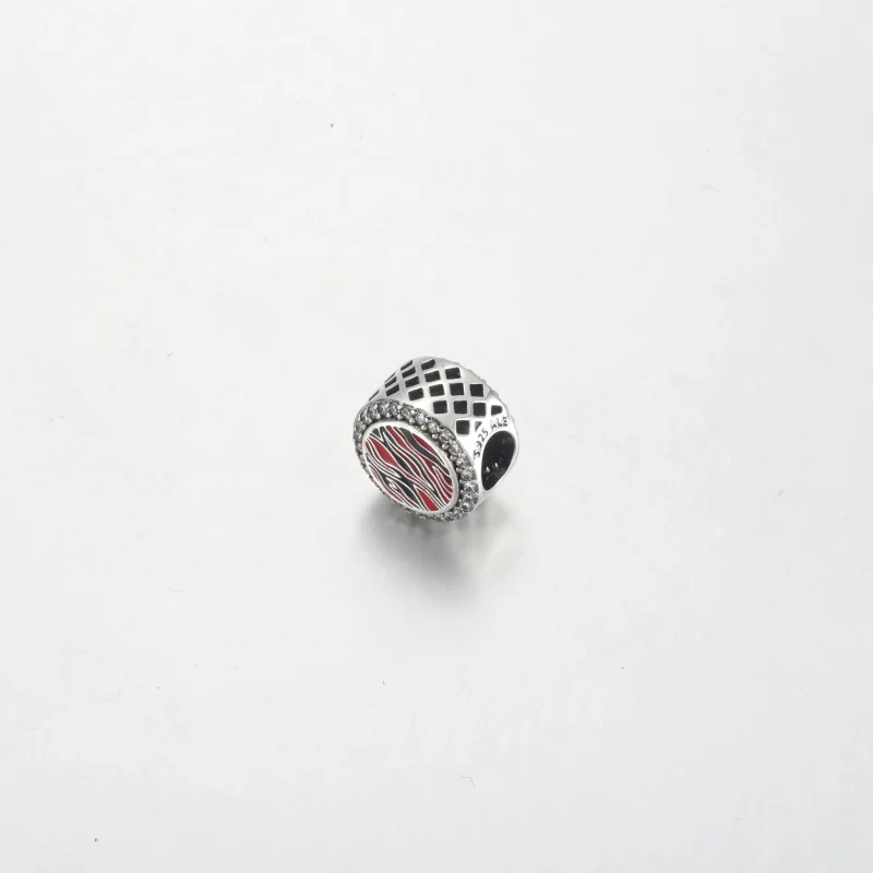 (immagine per) Charm PANDORA in argento sterling con stampa Zebra rosa - 792016CZ_E026 - Visualizza 2
