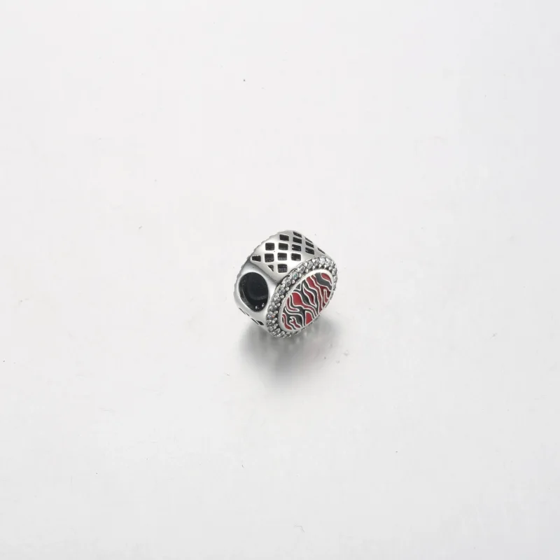 (immagine per) Charm PANDORA in argento sterling con stampa Zebra rosa - 792016CZ_E026 - Visualizza 4