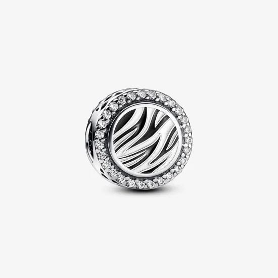 (immagine per) Charm PANDORA in argento sterling con stampa zebrata - 792016CZ_E025