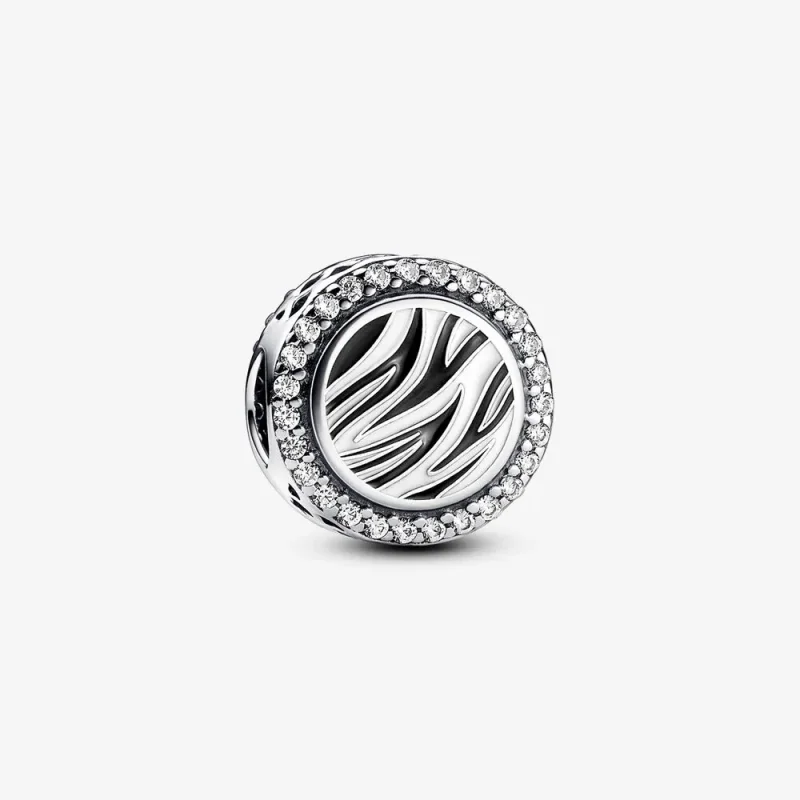 (immagine per) Charm PANDORA in argento sterling con stampa zebrata - 792016CZ_E025