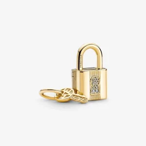 Charm PANDORA pendente con lucchetto e chiave - 760088C01 (immagine per) Charm PANDORA pendente con lucchetto e chiave - 760088C01