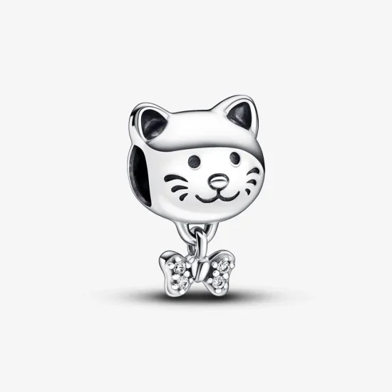 (immagine per) Charm PANDORA per gatto e fiocco - 792255C01
