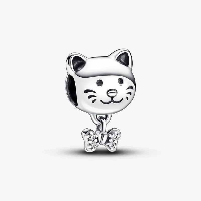 (immagine per) Charm PANDORA per gatto e fiocco - 792255C01