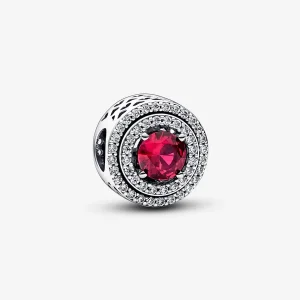 Charm PANDORA rotondo livellato rosso scintillante - 792418c01 (immagine per) Charm PANDORA rotondo livellato rosso scintillante - 792418c01