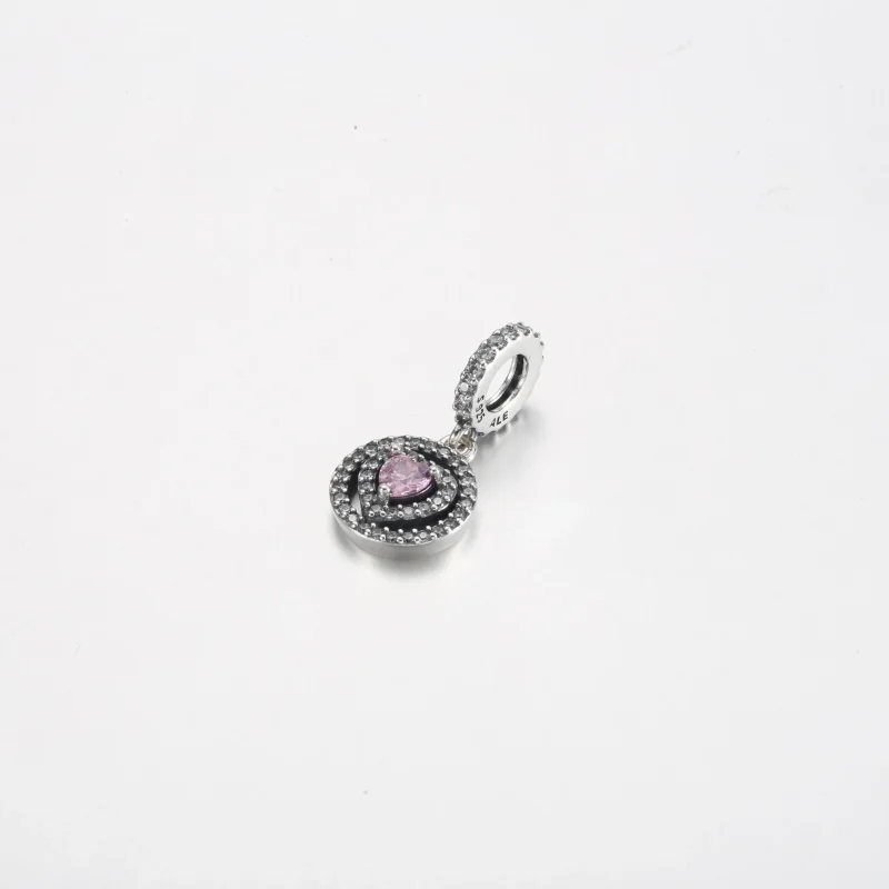 (immagine per) Charm pendente PANDORA a forma di cuore con doppia aureola scintillante - 791476 - Visualizza 2