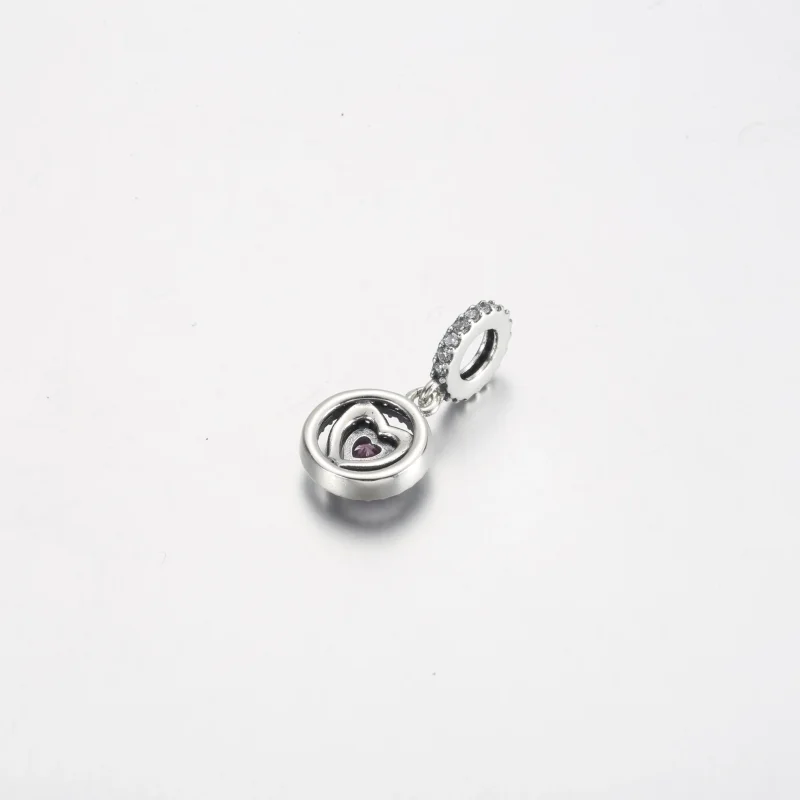 (immagine per) Charm pendente PANDORA a forma di cuore con doppia aureola scintillante - 791476 - Visualizza 3