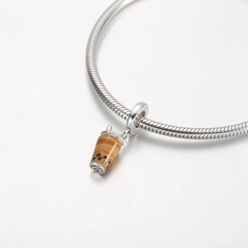 (immagine per) Charm pendente PANDORA Bubble Tea in vetro di Murano - 791685C01 - Visualizza 4