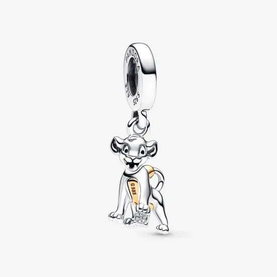 (immagine per) Charm pendente PANDORA con diamante coltivato in laboratorio di Simba del 100° anniversario della Disney - 792749C01
