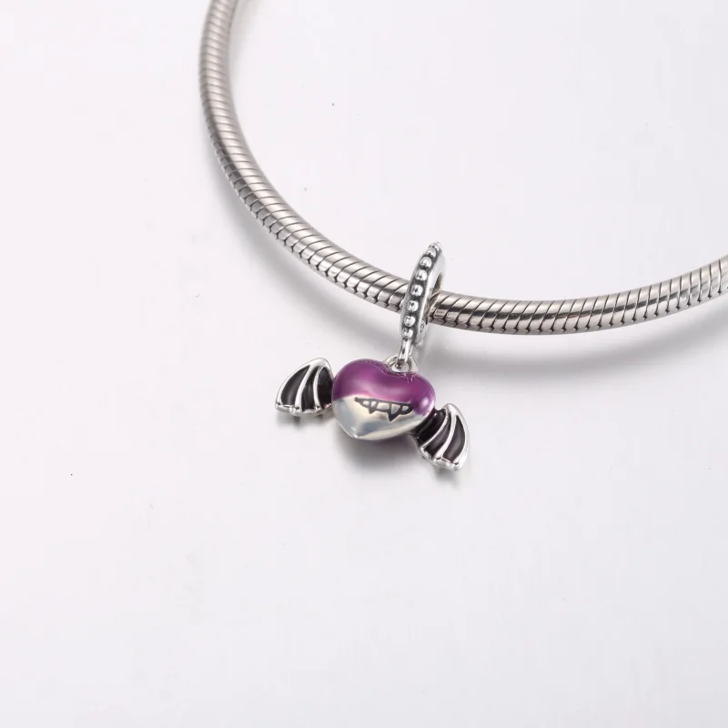 (immagine per) Charm pendente PANDORA cuore alato di vampiro - 792290C01 - Visualizza 4