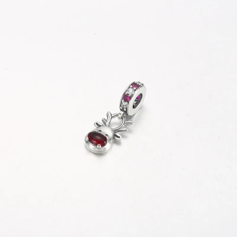 (immagine per) Charm pendente PANDORA di Murano con renna dal naso rosso - 792330C01 - Visualizza 2