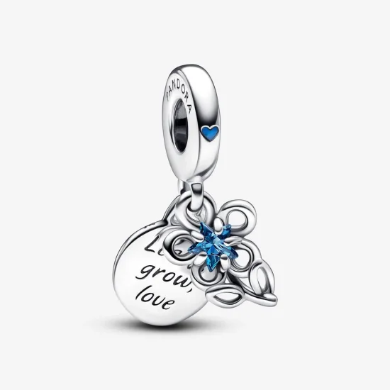 (immagine per) Charm pendente PANDORA doppio fiore che sboccia - 792293C01