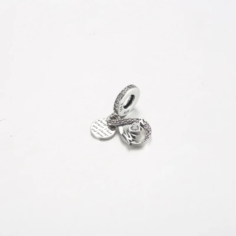(immagine per) Charm pendente PANDORA doppio Mom Infinity Pavé - 791468C01 - Visualizza 2