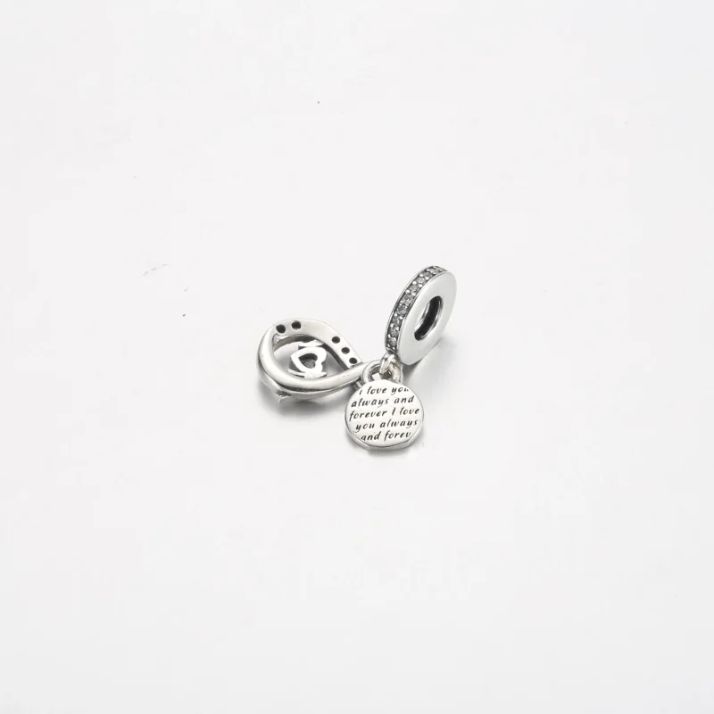 (immagine per) Charm pendente PANDORA doppio Mom Infinity Pavé - 791468C01 - Visualizza 3