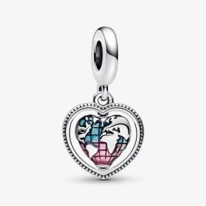(immagine per) Charm pendente PANDORA Famiglia con globo a forma di cuore che gira - 792240C01