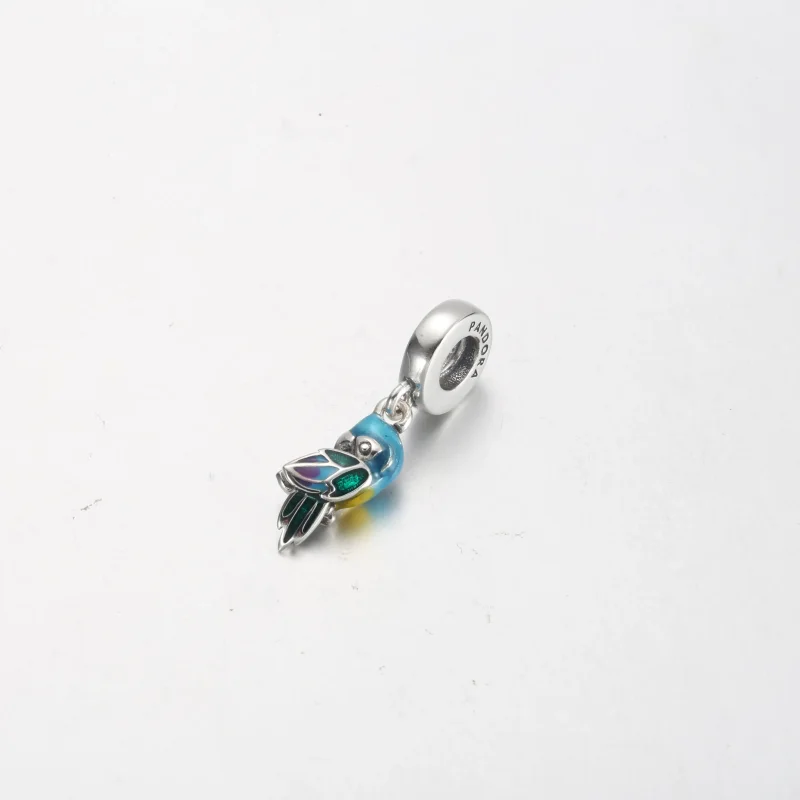 (immagine per) Charm pendente PANDORA pappagallo del paradiso della giungla - 791679C01 - Visualizza 3