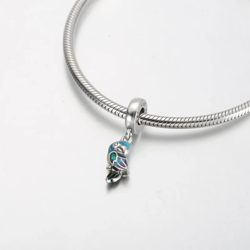 (immagine per) Charm pendente PANDORA pappagallo del paradiso della giungla - 791679C01 - Visualizza 4