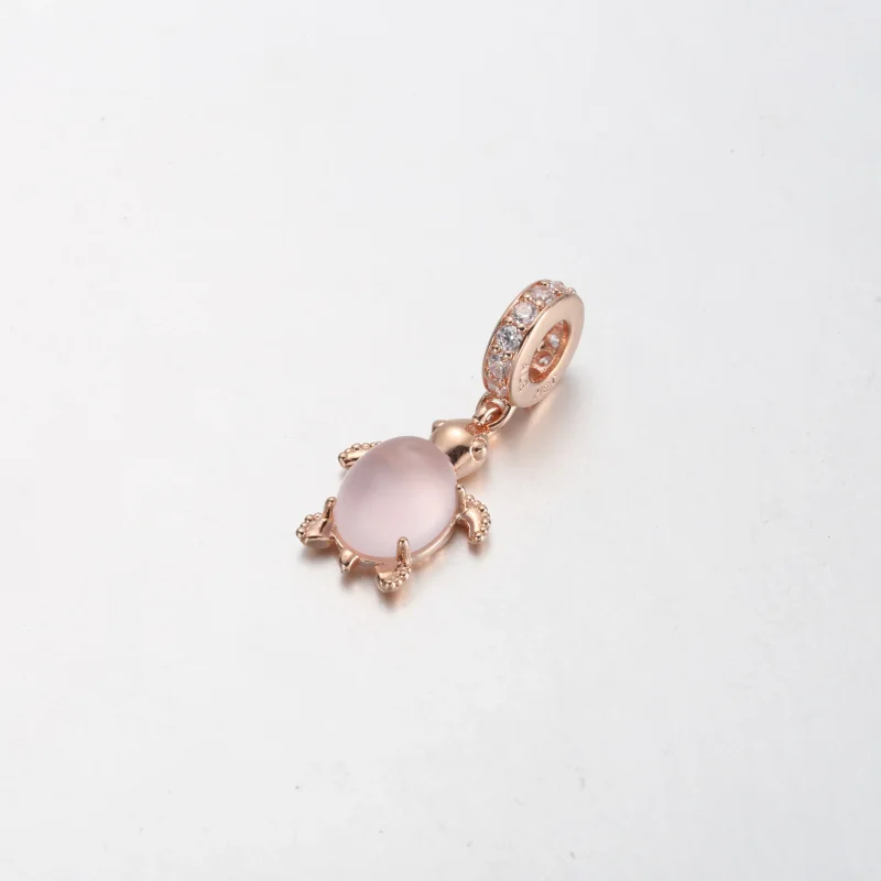 (immagine per) Charm pendente PANDORA tartaruga marina rosa in vetro di Murano - 788939C01 - Visualizza 2