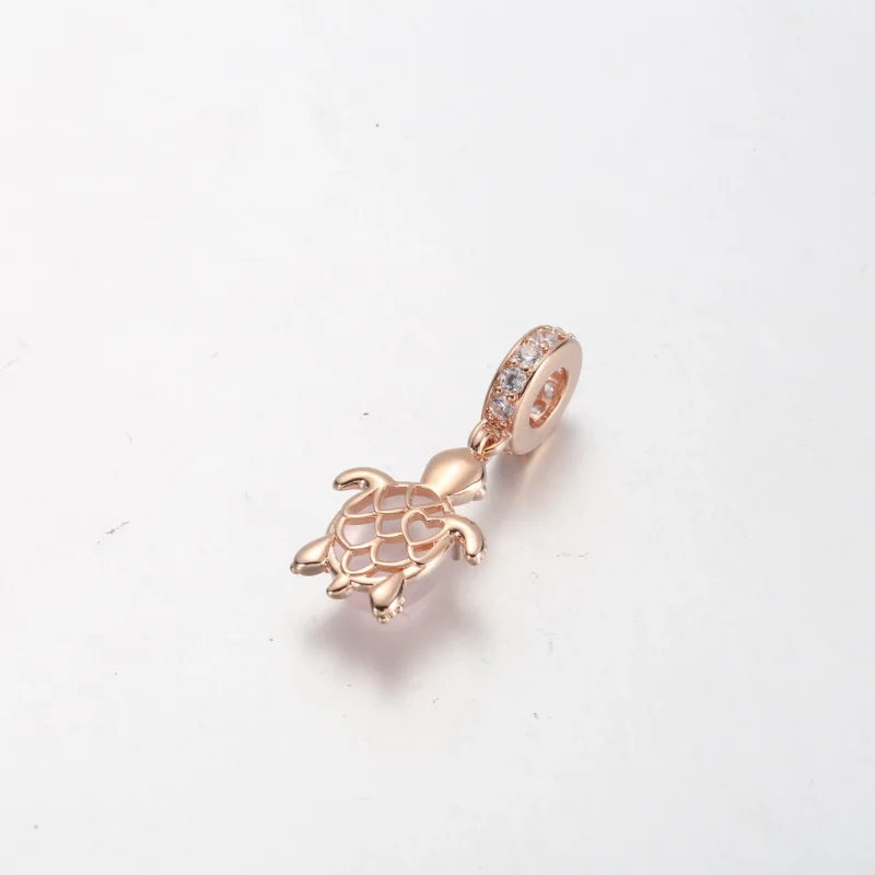 (immagine per) Charm pendente PANDORA tartaruga marina rosa in vetro di Murano - 788939C01 - Visualizza 3