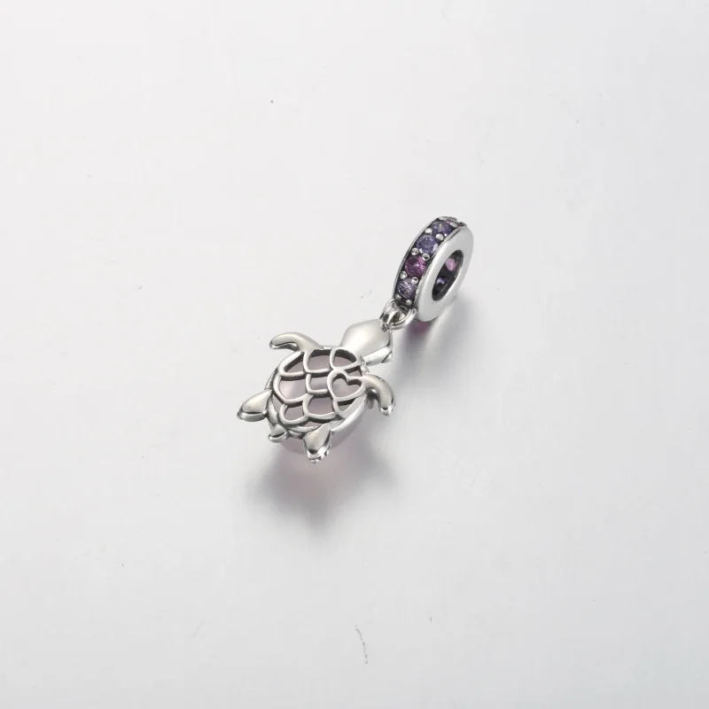 (immagine per) Charm pendente PANDORA tartaruga marina rosa in vetro di Murano - 798939C02 - Visualizza 3