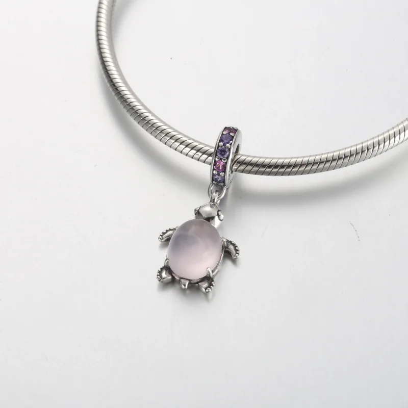 (immagine per) Charm pendente PANDORA tartaruga marina rosa in vetro di Murano - 798939C02 - Visualizza 4