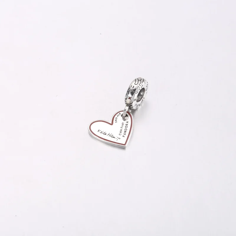 (immagine per) Ciondolo pendente a forma di cuore Keith Haring™ x Pandora Line Art People - 792 - Visualizza 3