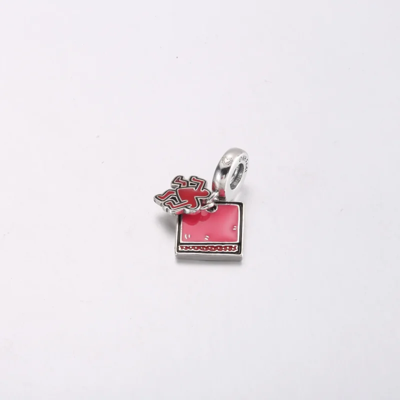(immagine per) Ciondolo pendente doppio con cuore che cammina Keith Haring™ x Pandora - 792216C - Visualizza 3
