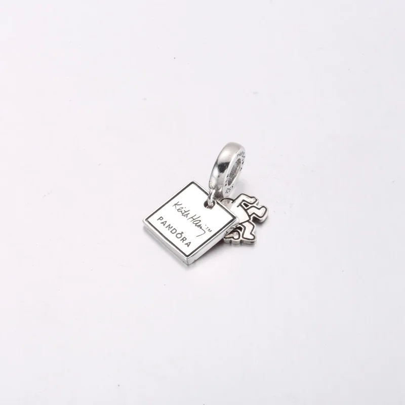 (immagine per) Ciondolo pendente doppio con cuore che cammina Keith Haring™ x Pandora - 792216C - Visualizza 4