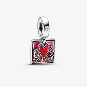 (immagine per) Ciondolo pendente doppio con cuore che cammina Keith Haring™ x Pandora - 792216C01