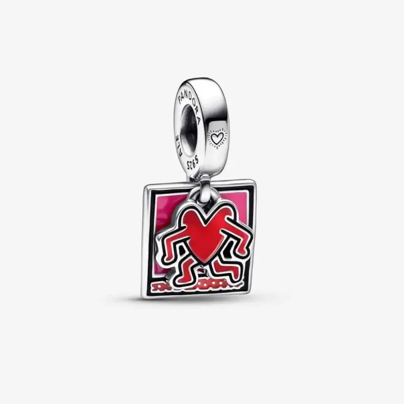 (immagine per) Ciondolo pendente doppio con cuore che cammina Keith Haring™ x Pandora - 792216C01