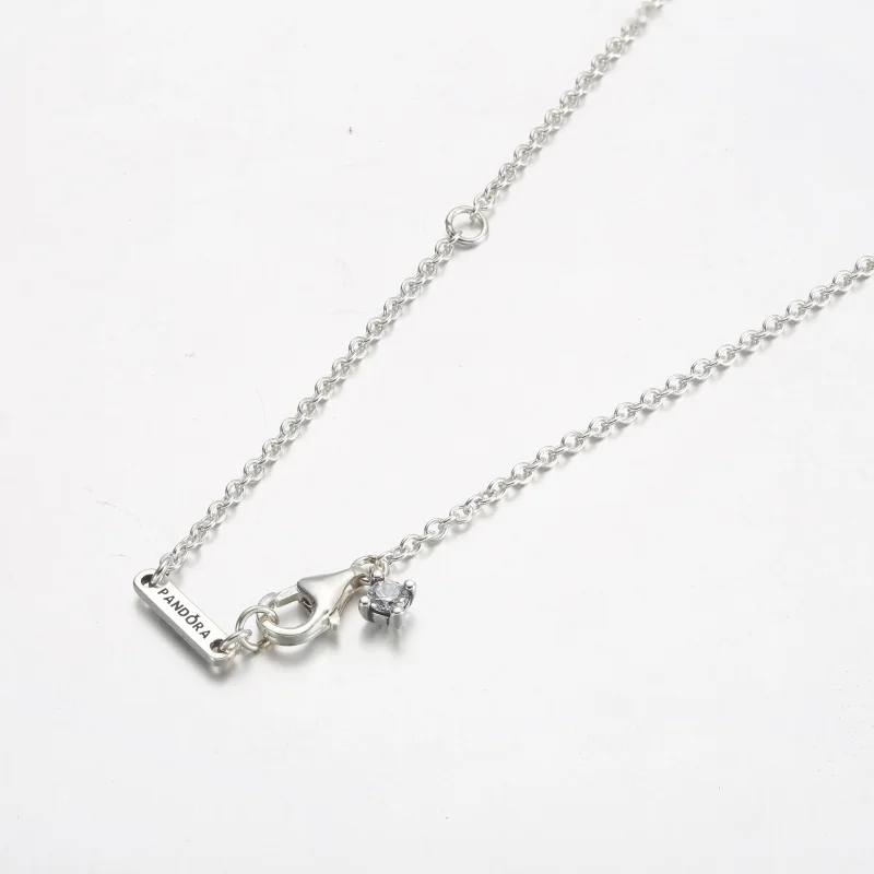 (immagine per) Collana Collier scintillante con pendente a doppio cuore - 391229C01 - Visualizza 4
